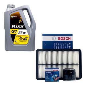 아반떼MD 가솔린 엔진오일 킥스 G1 5W30 4리터 보쉬 오일필터 에어필터 세트