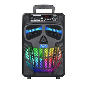 블루투스 앰프스피커 야외용 LED 스컬 스피커 마이크 포함