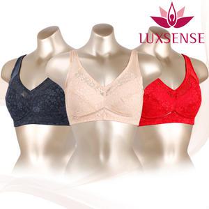 럭센스언더웨어 LB1088 플라워 메쉬 홑겹 노와이어 B컵 브라