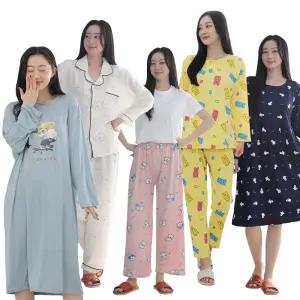 여성 잠옷 피치 가을 긴팔 긴바지 환절기 사방스판 원피스 세트 실내복 스판 원단 커플 가족 홈웨어 부드러운 파자마 긴바지 학생 주니어 간절 사계절 얇은 내복 ops