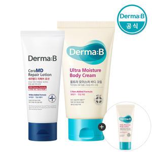 [공식] 더마비 세라엠디 리페어 로션 100ml+데일리 모이스처 바디크림 200ml +튜브견본(랜덤)