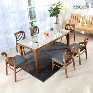 아슬로바 6인 통세라믹 원목식탁SET(의자형) KHD-957S