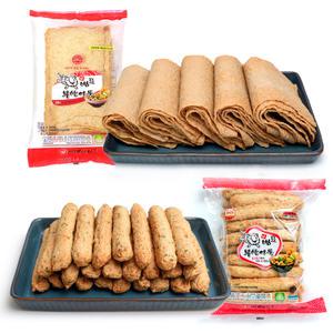 범표어묵 얇은 사각어묵 1팩 + 야채봉 1팩, 총1600g