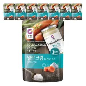 청정원 싱글파우치 명란크림소스, 150g, 8개