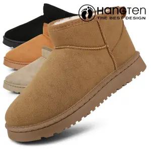 행텐 남녀공용 따뜻한 인조스웨이드 털부츠 퍼안감 겨울방한화 포근한 겨울슬립온
