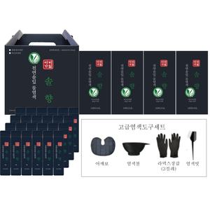 아비가일 솔향 물염색 24회분(4box)+염색도구세트(새치커버전용)친환경 비건인증 기능성화장품