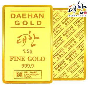 순금 골드바 7.5g 프레스 사각형 브랜드로고 미니골드바 금테크
