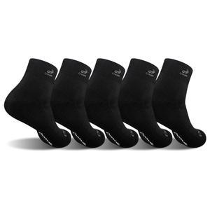 크로커다일 스포츠 압박쿠션 단목양말 CD4SK1023, 블랙, 5족세트
