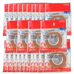 밴드골드 밴드포어 살색/브라운 1.25cm (24롤)X1박스 의료용 종이 테이프 반창고