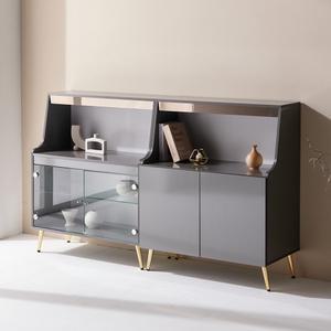 버디 800-3단 선반겸용 장식장 진열장 다용도 수납장_유리도어