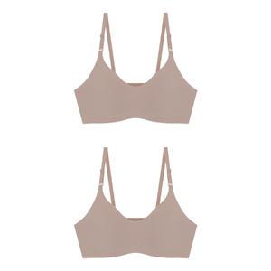 슬림9 노와이어 심리스 편해브라 컴팩트, 모카그레이, M, 2개