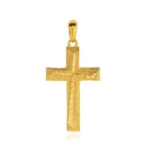 [한국금다이아몬드] 남자 순금 펜던트 사선 컷 십자가 24K 7.5g 팬던트