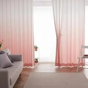 아트박스 엘르비 파스텔 그라데이션 화이트 암막커튼 나비주름스타일 6color