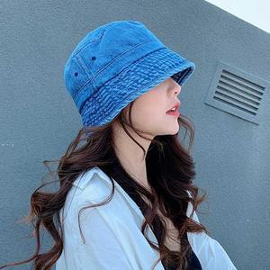 여행 나들이 코디 청모자 스타일링 여성 데님 벙거지 여자버킷햇 예쁜모자쇼핑몰 캐주얼여성모자