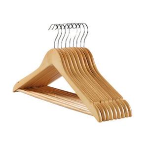 LOIKO 논슬립 고리회전 어깨뿔방지 니트 원목옷걸이 10P