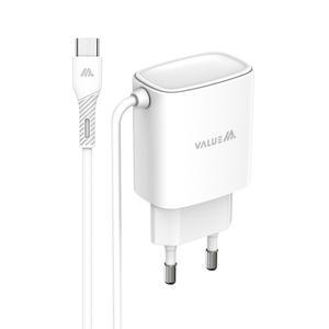 밸류엠 5V 1A 저속 USB 충전기 C타입 케이블 일체형