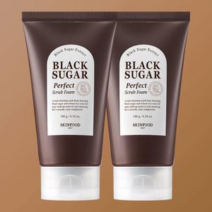 스킨푸드 블랙슈가 퍼펙트 스크럽 폼(new) 180gx2개 각질케어