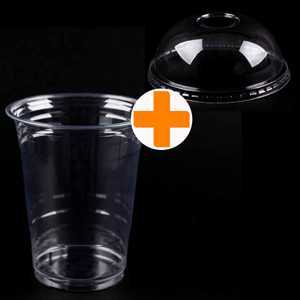 PET 92파이 16온스 투명컵 100개+돔뚜껑 100개 SET