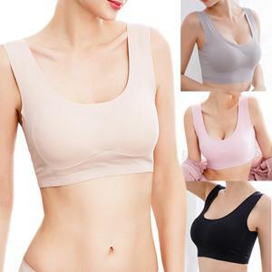 여성노와이어 가슴작아보이는 들뜸없는 브라 처진가슴 후크없는 넓은끈 브라