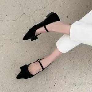 SOVO 에르제 스틸레토 메리제인 플랫 1cm