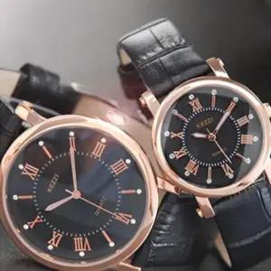 옷자락 여자 남자 올 블랙 큐빅 포인트 손목 시계