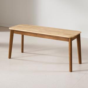 아몬드 고무나무 원목 투톤 2인 인테리어 벤치 의자_무료배송