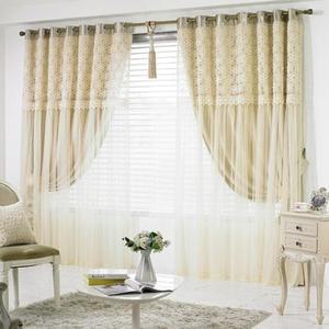 지나송 베일리 쉬폰레이스 이중암막커튼 풀세트 슈퍼와이드특대