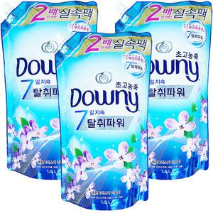 다우니 탈취파워 레몬그라스와 달콤한 라일락 리필 1.6L 3개