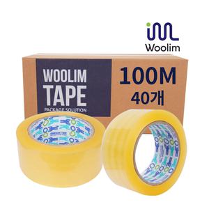 우림 더블경포장용 박스테이프 80m 40개 L40 투명