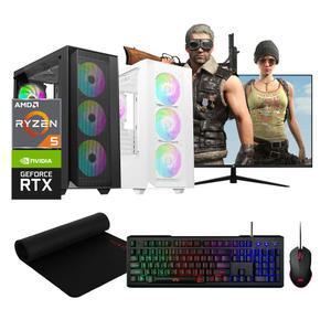 게이밍 조립 컴퓨터 데스크탑 PC SSD장착 라이젠 7500F 16GB 256GB RTX4060 윈10 본체 모니터 세트