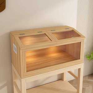 골든 햄스터 집 리빙박스 케이지 드워프 은신처 원목