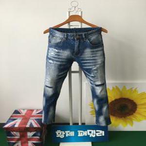 남성 디스트로이드진 찢청 데미지진 빈티지 워싱 청바지 28-38