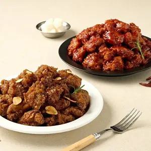 [멕시카나][무료배송] 더 바삭한 순살 닭강정 500g*5팩 골라담기(양념맛/마늘맛)