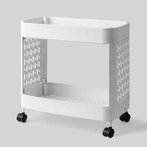 [RGL89N75]이동이 쉬운 화이트 와이드 선반 2단 슬림선반