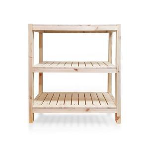 [RG58PN46]파인 우드렉 3단선반800 DIY 원목 모듈선반