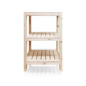 [RG58P8OP]파인 우드렉 3단선반400 DIY 원목 모듈선반