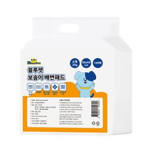 블루펫 배변패드 프리미엄 강아지 애견 패드 소형 20g 100매