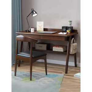 원목 서재 책상 미니멀 수납 소형 공간 노트북