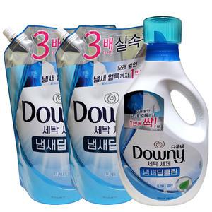 다우니 세탁세제 냄새딥클린 프레시 1.9L+리필 1.4Lx2개