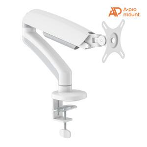 아프로마운트 AP-T13W 싱글 모니터암 가성비 모니터 거치대 브라켓 (화이트)