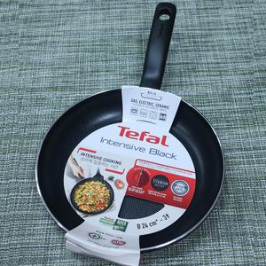 테팔 가스레인지용 24cm 프라이팬 인텐시브-블랙 논스틱 코팅 후라이팬 가열 열센서