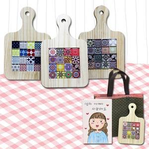 JD-모자이크 북유럽 스타일 타일 100 원목 냄비받침