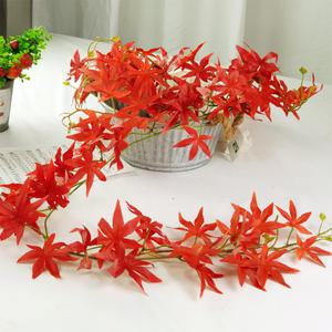 레드 캐나다 단풍 넝쿨 가렌드 190cm 조화 가을 인테리어소품