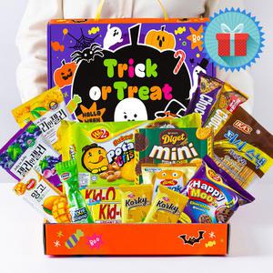 할로윈 유령2호 아담 사이즈 종합과자선물세트 단체 행사 선물용 시상품 간식꾸러미 손잡이 박스