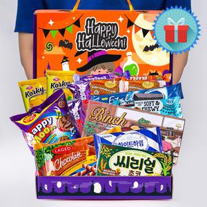 할로윈 마녀2호 아담 사이즈 종합과자선물세트 단체 행사 선물용 시상품 간식꾸러미 손잡이 박스