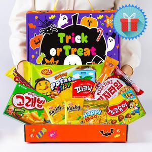 할로윈 유령1호 아담 사이즈 종합과자선물세트 단체 행사 선물용 시상품 간식꾸러미 손잡이 박스