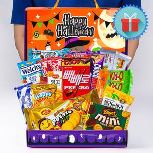 할로윈 마녀3호 아담 사이즈 종합과자선물세트 단체 행사 선물용 시상품 간식꾸러미 손잡이 박스