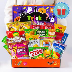 할로윈 유령3호 아담 사이즈 종합과자선물세트 단체 행사 선물용 시상품 간식꾸러미 손잡이 박스