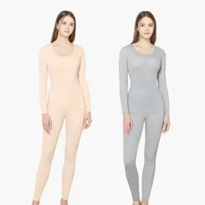 BYC 여성 순면 40수 골면 얇은 겨울 내복 보온 내의 세트 DCS5073