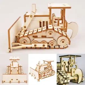 영공방 불도우저 목재모형 만들기 아빠와함께 중장비 미니어처 조립 DIY키트 YM763